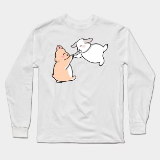 Happy Couple Fat Rabbit Long Sleeve T-Shirt